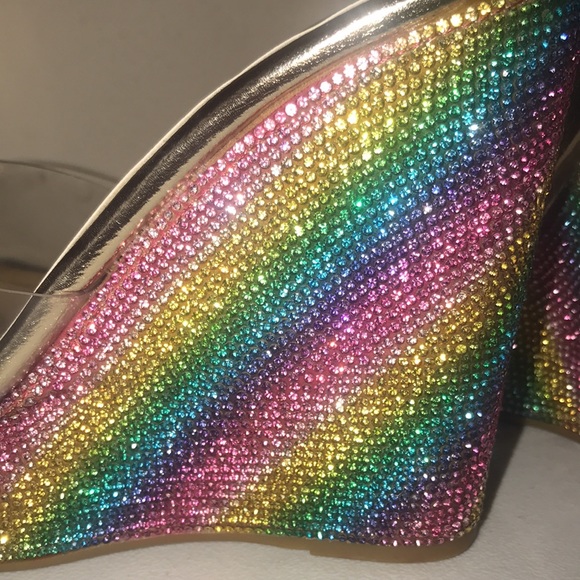 Bamboo | RAINBOW rhinestone wedge - Picture 5 of 5